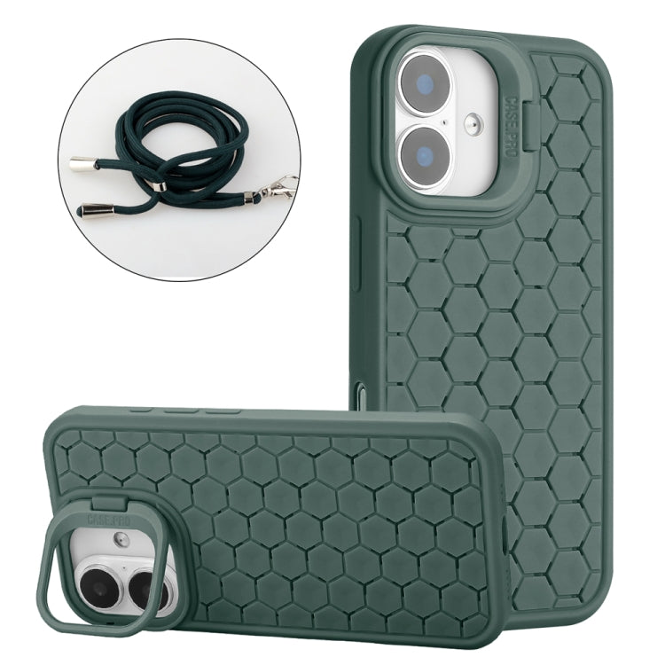 Honeycomb Radiating Lens Holder Magsafe Phone Case with Lanyard, For iPhone 16 Pro Max, For iPhone 16 Pro, For iPhone 16 Plus, For iPhone 16 Apple Accessories enghon4481 iPhone 16 Pro Max - APEXEL INDIA - Mobile Lens - Mobile Camera Lens - Cellphone Accessories - Phone Lens - Smartphone Lens