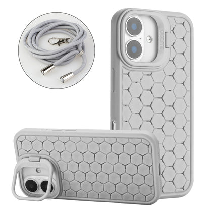 Honeycomb Radiating Lens Holder Magsafe Phone Case with Lanyard, For iPhone 16 Pro Max, For iPhone 16 Pro, For iPhone 16 Plus, For iPhone 16 Apple Accessories enghon4481 iPhone 16 Pro Max - APEXEL INDIA - Mobile Lens - Mobile Camera Lens - Cellphone Accessories - Phone Lens - Smartphone Lens