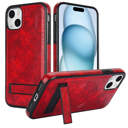 Retro Leather Invisible Stand MagSafe Phone Case, For iPhone 15, For iPhone 14 Plus, For iPhone 14 Apple Accessories engret4514 iPhone 15 - APEXEL INDIA - Mobile Lens - Mobile Camera Lens - Cellphone Accessories - Phone Lens - Smartphone Lens