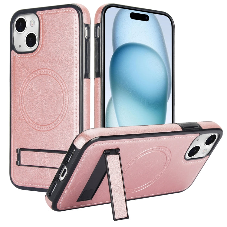 Retro Leather Invisible Stand MagSafe Phone Case, For iPhone 15, For iPhone 14 Plus, For iPhone 14 Apple Accessories engret4514 iPhone 15 - APEXEL INDIA - Mobile Lens - Mobile Camera Lens - Cellphone Accessories - Phone Lens - Smartphone Lens