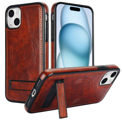 Retro Leather Invisible Stand MagSafe Phone Case, For iPhone 15, For iPhone 14 Plus, For iPhone 14 Apple Accessories engret4514 iPhone 15 - APEXEL INDIA - Mobile Lens - Mobile Camera Lens - Cellphone Accessories - Phone Lens - Smartphone Lens