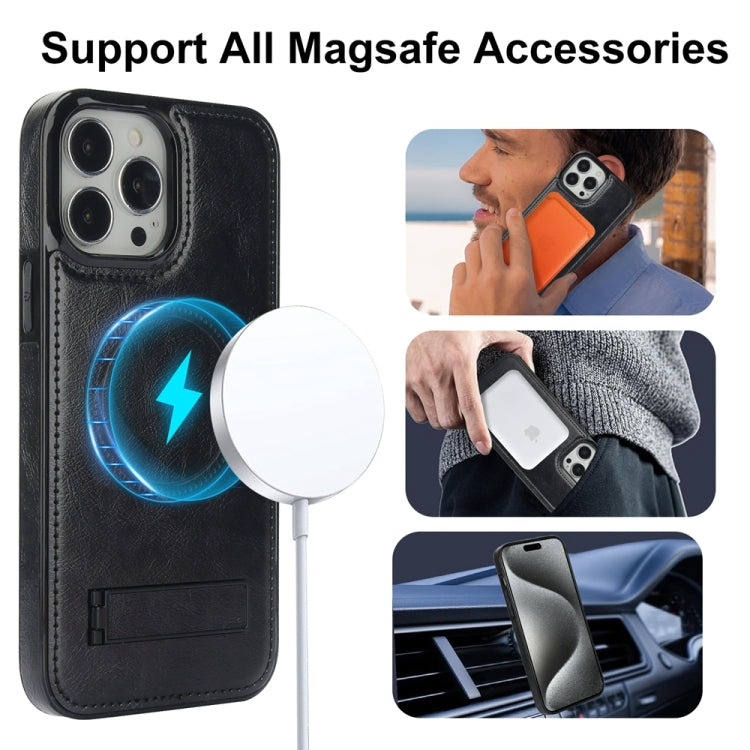 Retro Leather Invisible Stand MagSafe Phone Case, For iPhone 15 Pro Max, For iPhone 15 Pro, For iPhone 15 Plus Apple Accessories engret4491 iPhone 15 Pro Max - APEXEL INDIA - Mobile Lens - Mobile Camera Lens - Cellphone Accessories - Phone Lens - Smartphone Lens