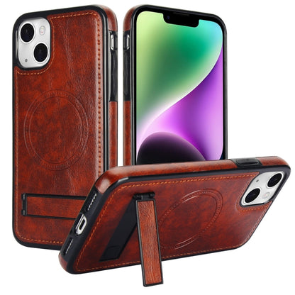 Retro Leather Invisible Stand MagSafe Phone Case, For iPhone 15, For iPhone 14 Plus, For iPhone 14 Apple Accessories engret4514 iPhone 15 - APEXEL INDIA - Mobile Lens - Mobile Camera Lens - Cellphone Accessories - Phone Lens - Smartphone Lens