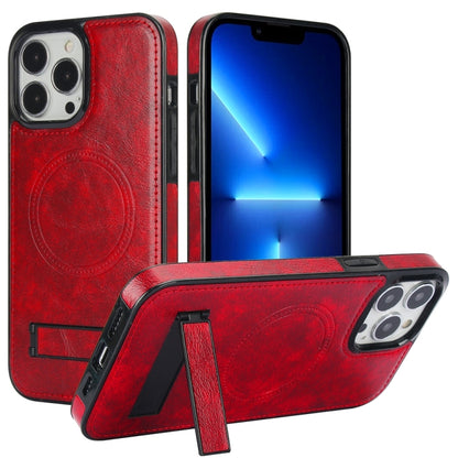 Retro Leather Invisible Stand MagSafe Phone Case, For iPhone 14 Pro, For iPhone 14 Pro Max, For iPhone 13 Pro Max Apple Accessories engret4514 iPhone 14 Pro - APEXEL INDIA - Mobile Lens - Mobile Camera Lens - Cellphone Accessories - Phone Lens - Smartphone Lens