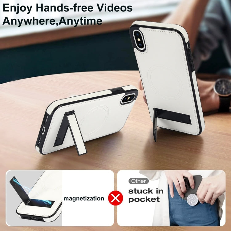 Retro Leather Invisible Stand MagSafe Phone Case, For iPhone X / XS, For iPhone XR, For iPhone XS Max Apple Accessories engret4495 More iPhone Cases - APEXEL INDIA - Mobile Lens - Mobile Camera Lens - Cellphone Accessories - Phone Lens - Smartphone Lens