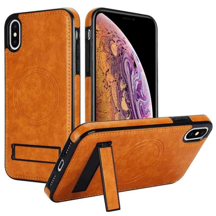 Retro Leather Invisible Stand MagSafe Phone Case, For iPhone X / XS, For iPhone XR, For iPhone XS Max Apple Accessories engret4495 More iPhone Cases - APEXEL INDIA - Mobile Lens - Mobile Camera Lens - Cellphone Accessories - Phone Lens - Smartphone Lens