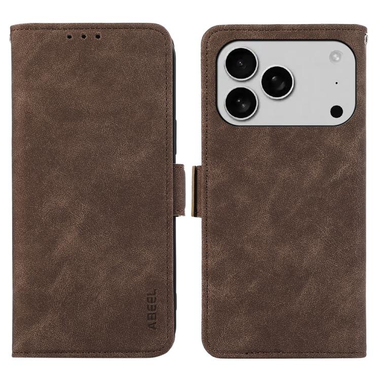 ABEEL Frosted Magnetic RFID Leather Phone Case, For iPhone 18 Pro / 17 Pro, For iPhone 18 Pro Max / 17 Pro Max, For iPhone 16e / 17e, For iPhone 17