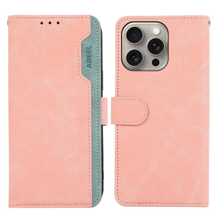 ABEEL Color Block Magnetic RFID Leather Phone Case, For iPhone Air, For iPhone 16 Pro Max, For iPhone 16 Pro, For iPhone 16 Plus Apple Accessories - APEXEL INDIA - Mobile Lens - Mobile Camera Lens - Cellphone Accessories - Phone Lens - Smartphone Lens
