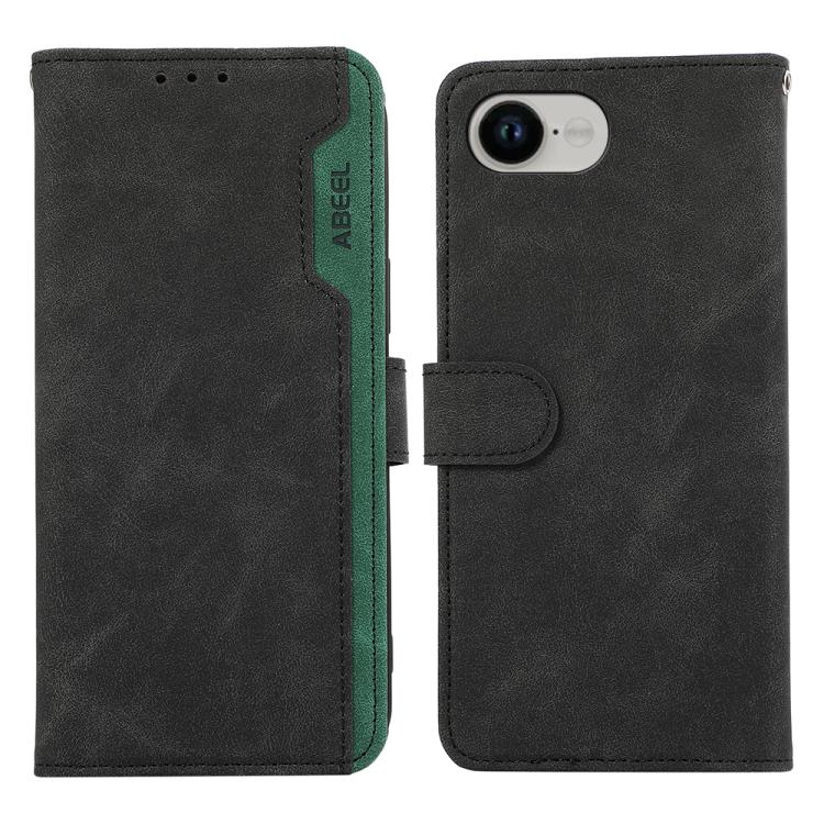 ABEEL Color Block Magnetic RFID Leather Phone Case, For iPhone 18 Pro / 17 Pro, For iPhone 18 Pro Max / 17 Pro Max, For iPhone 16e / 17e, For iPhone 17