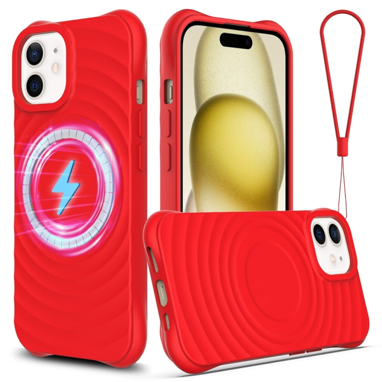 Wave Texture MagSafe Magnetic Liquid Silicone Phone Case, For iPhone 12 mini Apple Accessories engwav5657 More iPhone Cases - APEXEL INDIA - Mobile Lens - Mobile Camera Lens - Cellphone Accessories - Phone Lens - Smartphone Lens