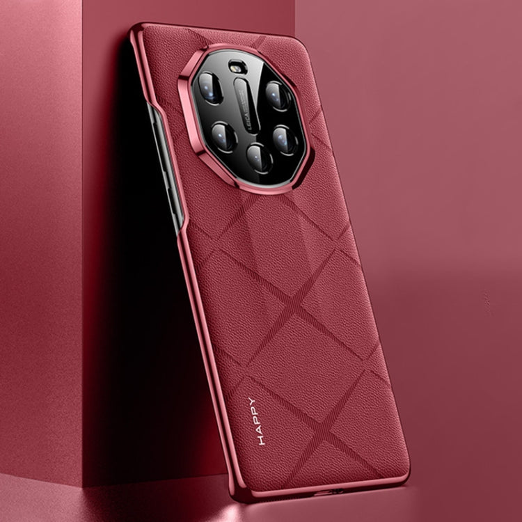 Plain Leather PC Phone Case, For Huawei Mate 40 RS Porsche Design