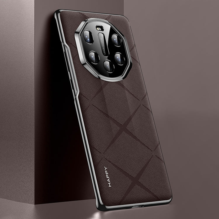 Plain Leather PC Phone Case, For Huawei Mate 40 RS Porsche Design
