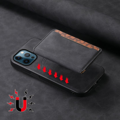 Denior D13 Retro Texture Leather MagSafe Card Bag Phone Case, For iPhone 12 Pro Apple Accessories engden4549 More iPhone Cases - Denior - Mobile Lens - Mobile Camera Lens - Cellphone Accessories - Phone Lens - Smartphone Lens