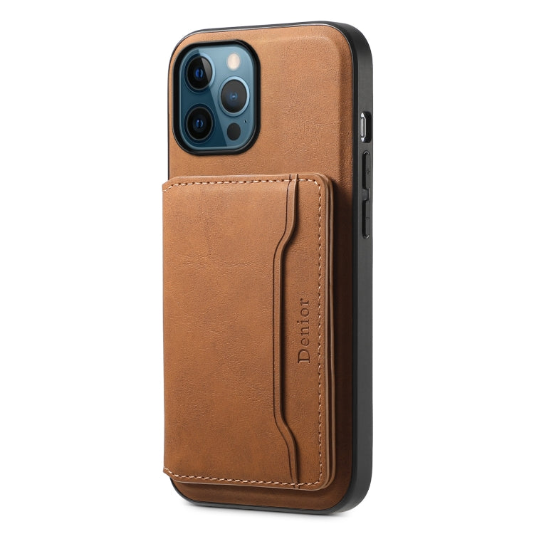 Denior D13 Retro Texture Leather MagSafe Card Bag Phone Case, For iPhone 12 Pro Apple Accessories engden4549 More iPhone Cases - Denior - Mobile Lens - Mobile Camera Lens - Cellphone Accessories - Phone Lens - Smartphone Lens