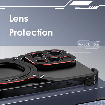 Mechanical Arm Borderless MagSafe Holder Metal Phone Case, For iPhone 14 Plus, For iPhone 14, For iPhone 14 Pro, For iPhone 14 Pro Max Apple Accessories engmec4561 iPhone 14 Plus - APEXEL INDIA - Mobile Lens - Mobile Camera Lens - Cellphone Accessories - Phone Lens - Smartphone Lens