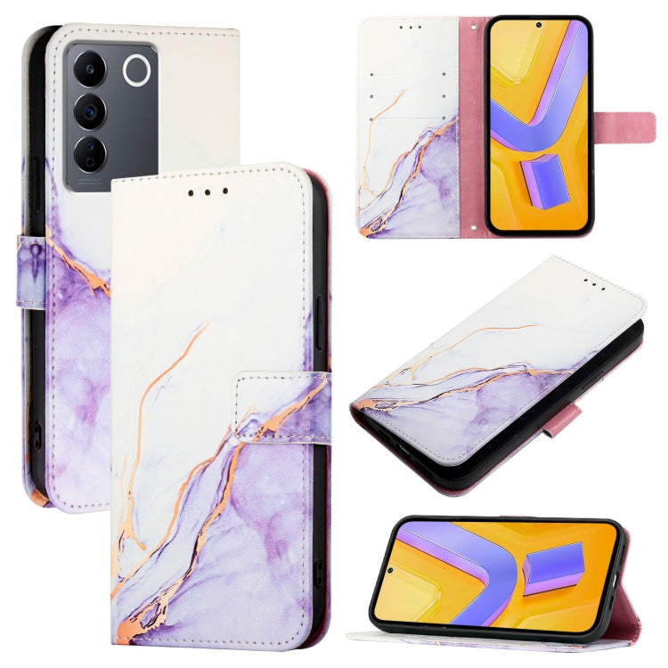 PT003 Marble Pattern Flip Leather Phone Case, For vivo V27 / V27 Pro 5G Global, For vivo V27e 4G / T2 4G Global, For vivo Y35 4G / Y22s 4G / Y22 4G Global, For vivo Y77 5G Global / Y77e 5G
