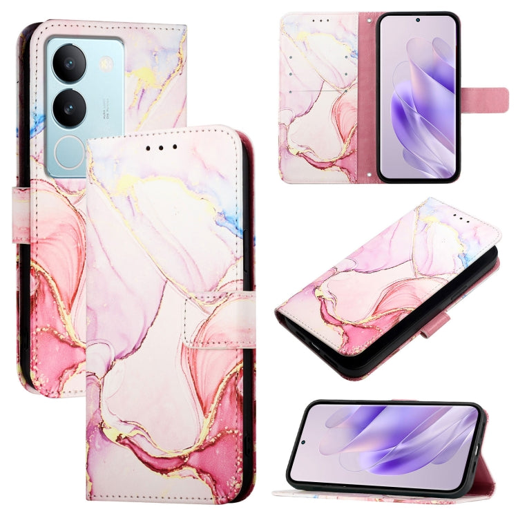 PT003 Marble Pattern Flip Leather Phone Case, For vivo Y36 5G Global / Y36 4G Global&amp;India, For vivo Y27 5G / Y27s 4G Global, For vivo V29 5G Global / V29 Pro, For vivoy Y17s 4G Global / Y17s 5G India