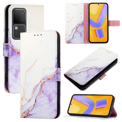 PT003 Marble Pattern Flip Leather Phone Case, For vivo iQOO Z9 / iQOO Z9 Turbo, For vivo Y03 4G Global, For vivo Y100 IDN / Y200e, For vivo V30 / V30 Pro 5G Global