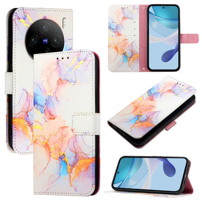 PT003 Marble Pattern Flip Leather Phone Case, For vivo X100s, For vivo Y38 5G, For vivo V30e 5G Global, For vivo iQOO Z9x
