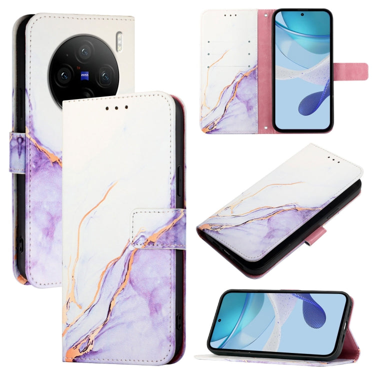 PT003 Marble Pattern Flip Leather Phone Case, For vivo X100s, For vivo Y38 5G, For vivo V30e 5G Global, For vivo iQOO Z9x