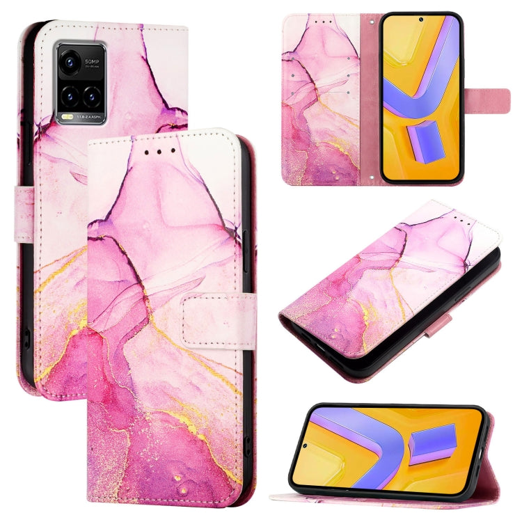 PT003 Marble Pattern Flip Leather Phone Case, For vivo Y55s 5G 2023 / Y55 5G / Y75 5G, For vivo T1 5G / iQOO U5e / Y30 5G / Y33e 5G, For vivo Y33s 4G Global / Y21 2021 / Y21s, For vivo Y76 5G