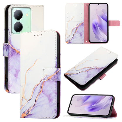 PT003 Marble Pattern Flip Leather Phone Case, For vivo Y36 5G Global / Y36 4G Global&amp;India, For vivo Y27 5G / Y27s 4G Global, For vivo V29 5G Global / V29 Pro, For vivoy Y17s 4G Global / Y17s 5G India