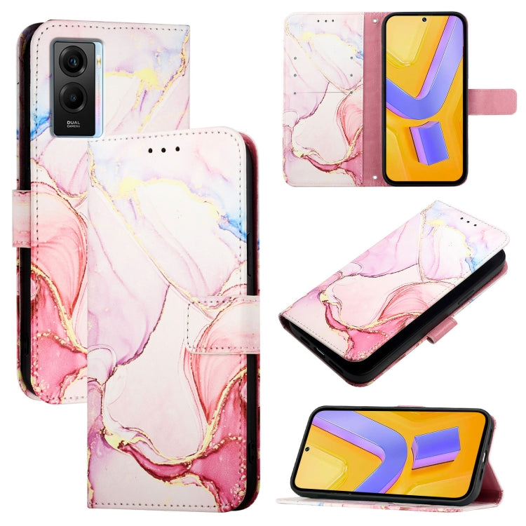 PT003 Marble Pattern Flip Leather Phone Case, For vivo Y55s 5G 2023 / Y55 5G / Y75 5G, For vivo T1 5G / iQOO U5e / Y30 5G / Y33e 5G, For vivo Y33s 4G Global / Y21 2021 / Y21s, For vivo Y76 5G