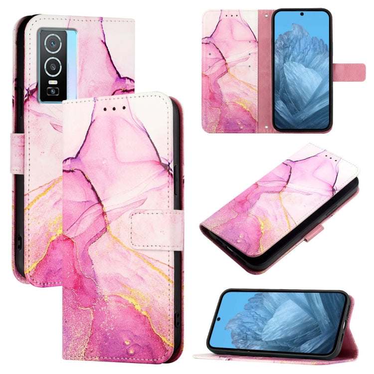 PT003 Marble Pattern Flip Leather Phone Case, For vivo Y55s 5G 2023 / Y55 5G / Y75 5G, For vivo T1 5G / iQOO U5e / Y30 5G / Y33e 5G, For vivo Y33s 4G Global / Y21 2021 / Y21s, For vivo Y76 5G