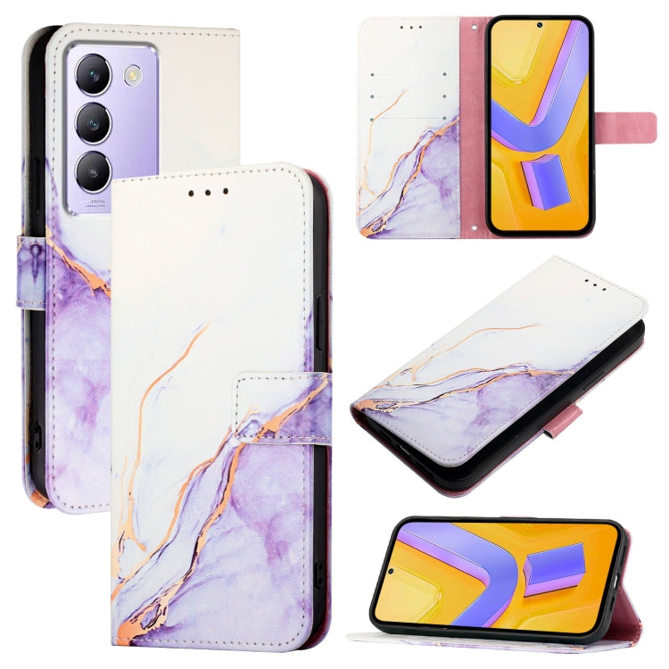 PT003 Marble Pattern Flip Leather Phone Case, For vivo iQOO Z9 / iQOO Z9 Turbo, For vivo Y03 4G Global, For vivo Y100 IDN / Y200e, For vivo V30 / V30 Pro 5G Global