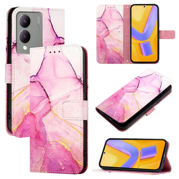 PT003 Marble Pattern Flip Leather Phone Case, For vivo Y36 5G Global / Y36 4G Global&amp;India, For vivo Y27 5G / Y27s 4G Global, For vivo V29 5G Global / V29 Pro, For vivoy Y17s 4G Global / Y17s 5G India