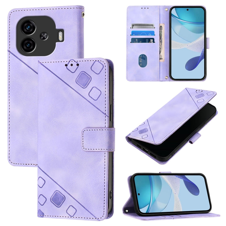 Skin Feel Embossed Leather Phone Case, For vivo iQOO Z9x, For vivo iQOO Z9 / iQOO Z9 Turbo 5G, For vivo Y17s 4G Global / Y28 5G India, For vivo Y03 4G Global