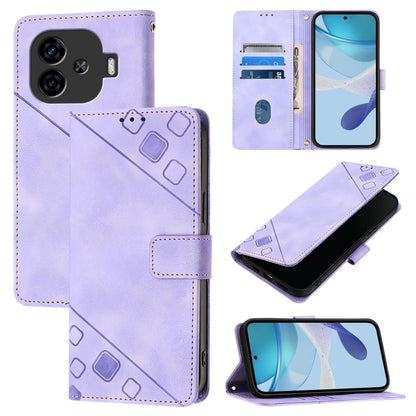 Skin Feel Embossed Leather Phone Case, For vivo iQOO Z9x, For vivo iQOO Z9 / iQOO Z9 Turbo 5G, For vivo Y17s 4G Global / Y28 5G India, For vivo Y03 4G Global