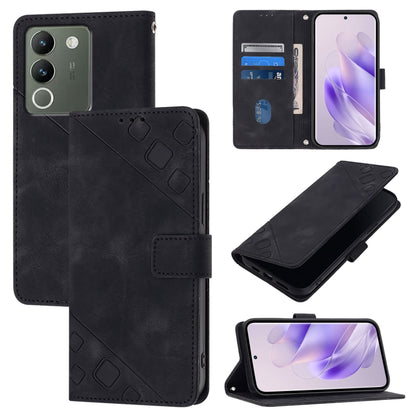 Skin Feel Embossed Leather Phone Case, For vivo Y100 5G IDN / Y200e 5G Global, For vivo V30 5G / V30 Pro 5G Global, For vivo V29e 5G Global / Y200 5G Global, For vivo X100 Pro