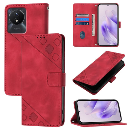Skin Feel Embossed Leather Phone Case, For vivo X100, For vivo V29 5G Global / V29 Pro, For vivo Y02 / Y02A / Y02t / Y11 2023, For vivo Y36 4G / 5G Global / Y36 4G India