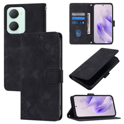 Skin Feel Embossed Leather Phone Case, For vivo iQOO Z9x, For vivo iQOO Z9 / iQOO Z9 Turbo 5G, For vivo Y17s 4G Global / Y28 5G India, For vivo Y03 4G Global