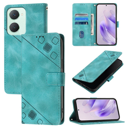 Skin Feel Embossed Leather Phone Case, For vivo iQOO Z9x, For vivo iQOO Z9 / iQOO Z9 Turbo 5G, For vivo Y17s 4G Global / Y28 5G India, For vivo Y03 4G Global