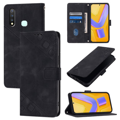 Skin Feel Embossed Leather Phone Case, For vivo Y30 4G Global, For vivo Y19 / Y5s / U3 / U20 / Z5i, For vivo Y27 4G Global