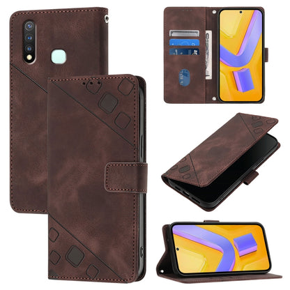 Skin Feel Embossed Leather Phone Case, For vivo Y30 4G Global, For vivo Y19 / Y5s / U3 / U20 / Z5i, For vivo Y27 4G Global