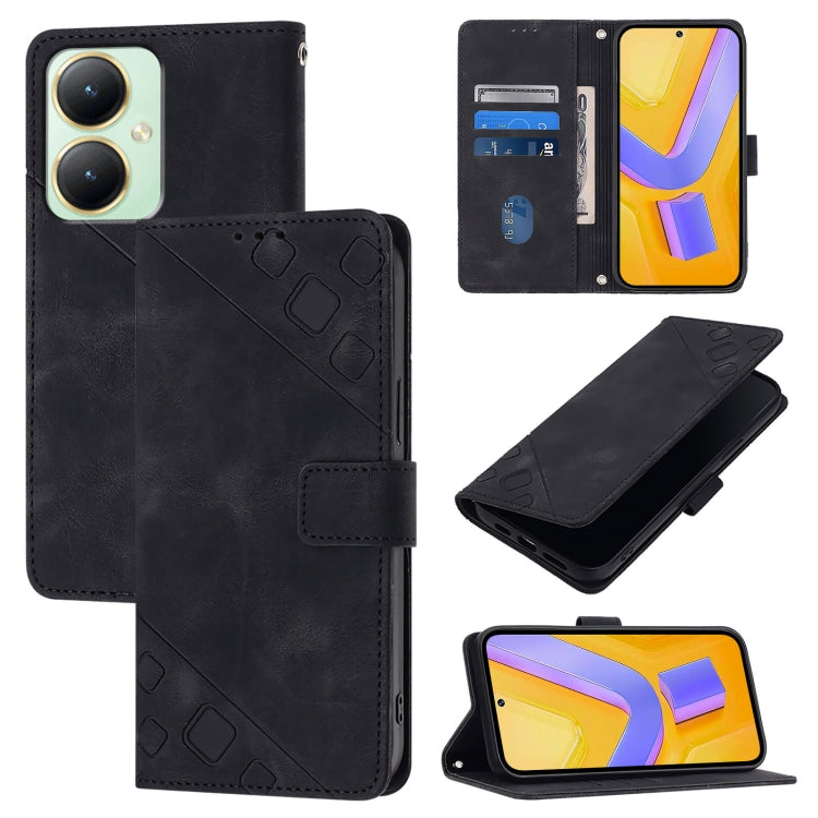 Skin Feel Embossed Leather Phone Case, For vivo Y30 4G Global, For vivo Y19 / Y5s / U3 / U20 / Z5i, For vivo Y27 4G Global