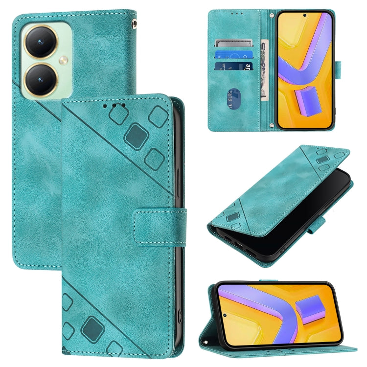 Skin Feel Embossed Leather Phone Case, For vivo Y30 4G Global, For vivo Y19 / Y5s / U3 / U20 / Z5i, For vivo Y27 4G Global