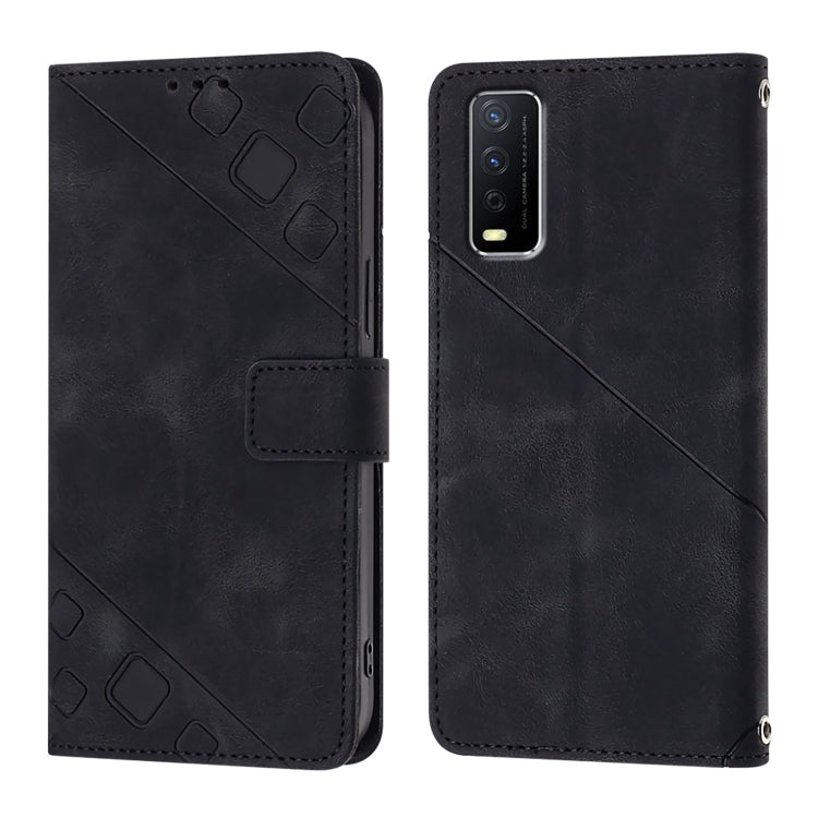 Skin Feel Embossed Leather Phone Case, For vivo Y30 4G Global, For vivo Y19 / Y5s / U3 / U20 / Z5i, For vivo Y27 4G Global