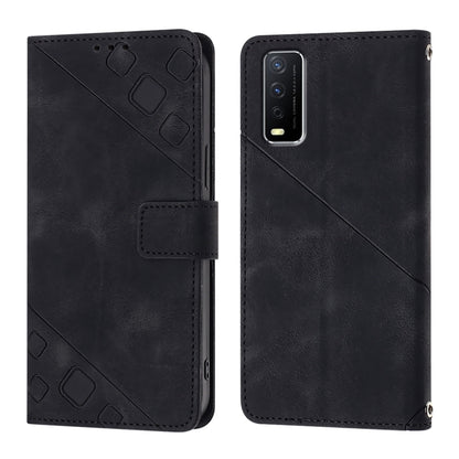 Skin Feel Embossed Leather Phone Case, For vivo Y30 4G Global, For vivo Y19 / Y5s / U3 / U20 / Z5i, For vivo Y27 4G Global