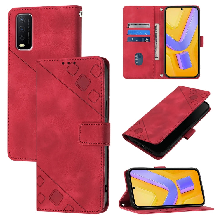 Skin Feel Embossed Leather Phone Case, For vivo Y30 4G Global, For vivo Y19 / Y5s / U3 / U20 / Z5i, For vivo Y27 4G Global