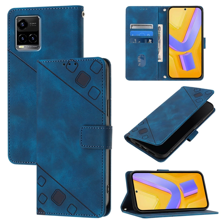 Skin Feel Embossed Leather Phone Case, For vivo Y72 5G / iQOO Z3 / Y52 5G, For vivo Y35 4G Global / Y22s 4G Global, For vivo Y55 5G Global / Y55s 5G / Y75 5G, For vivo Y33s 4G Global / Y21 / Y21s / Y21t
