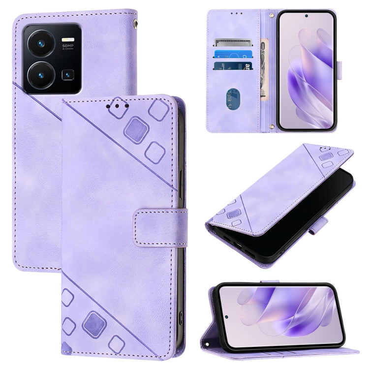 Skin Feel Embossed Leather Phone Case, For vivo Y72 5G / iQOO Z3 / Y52 5G, For vivo Y35 4G Global / Y22s 4G Global, For vivo Y55 5G Global / Y55s 5G / Y75 5G, For vivo Y33s 4G Global / Y21 / Y21s / Y21t