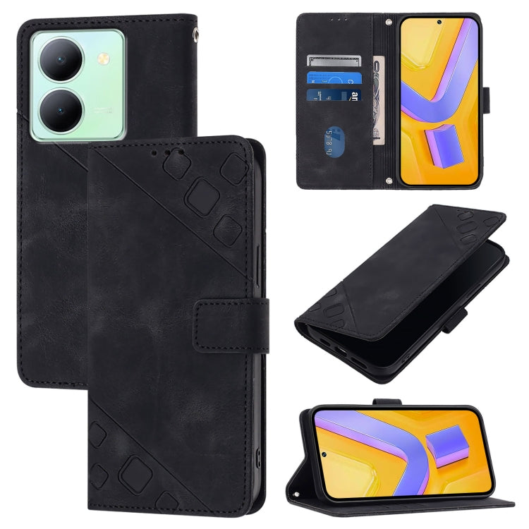 Skin Feel Embossed Leather Phone Case, For vivo X100, For vivo V29 5G Global / V29 Pro, For vivo Y02 / Y02A / Y02t / Y11 2023, For vivo Y36 4G / 5G Global / Y36 4G India