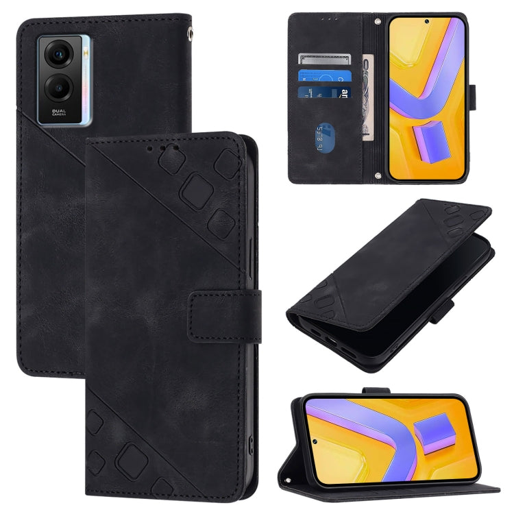 Skin Feel Embossed Leather Phone Case, For vivo Y72 5G / iQOO Z3 / Y52 5G, For vivo Y35 4G Global / Y22s 4G Global, For vivo Y55 5G Global / Y55s 5G / Y75 5G, For vivo Y33s 4G Global / Y21 / Y21s / Y21t