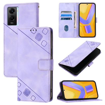 Skin Feel Embossed Leather Phone Case, For vivo Y72 5G / iQOO Z3 / Y52 5G, For vivo Y35 4G Global / Y22s 4G Global, For vivo Y55 5G Global / Y55s 5G / Y75 5G, For vivo Y33s 4G Global / Y21 / Y21s / Y21t