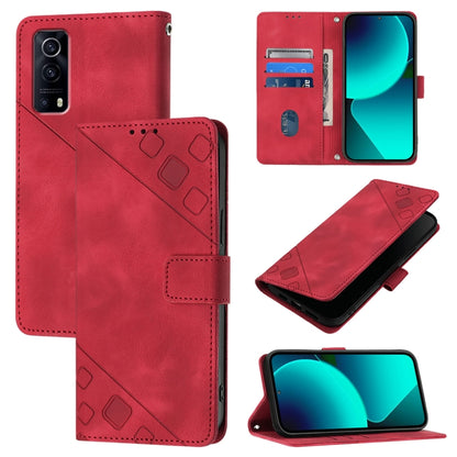 Skin Feel Embossed Leather Phone Case, For vivo Y72 5G / iQOO Z3 / Y52 5G, For vivo Y35 4G Global / Y22s 4G Global, For vivo Y55 5G Global / Y55s 5G / Y75 5G, For vivo Y33s 4G Global / Y21 / Y21s / Y21t