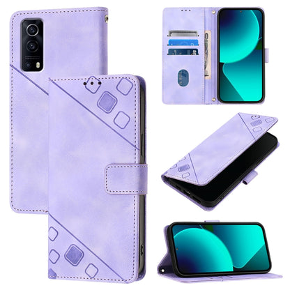 Skin Feel Embossed Leather Phone Case, For vivo Y72 5G / iQOO Z3 / Y52 5G, For vivo Y35 4G Global / Y22s 4G Global, For vivo Y55 5G Global / Y55s 5G / Y75 5G, For vivo Y33s 4G Global / Y21 / Y21s / Y21t